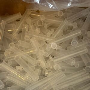 Clear Plastic 80mm Test Tube Vials  NEW